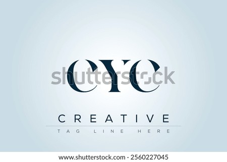 CYC abstract letter logo design. This logo is designed by three abstract letters.