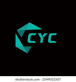 Logotipo minimalista creativo de CYC. Diseño único del logotipo de la letra del alfabeto de las iniciales del Vector de CYC 
