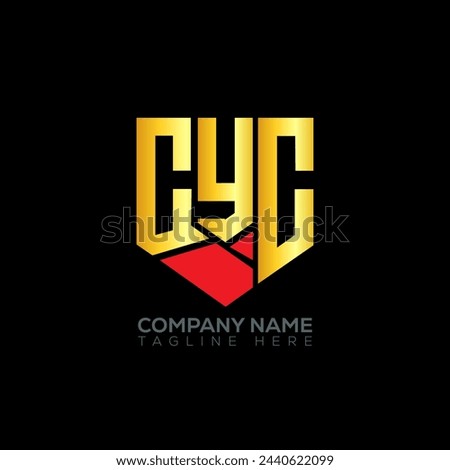 CYC letter logo abstract design. CYC unique design. CYC.
