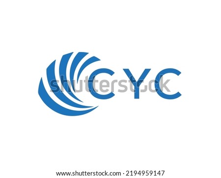 CYC letter logo design on white background. CYC creative circle letter logo concept. CYC letter design.
