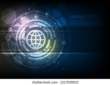cycer technology circle geometric background