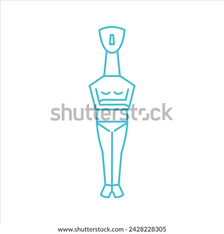 Cycladic art, statue, From blue icon set
