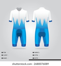 Ciclismo Traje de carreras de llama azul