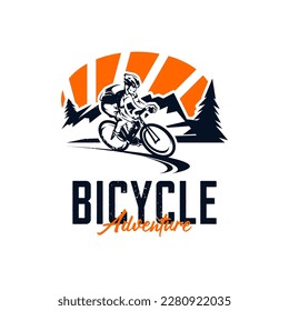 Cycle adventure Vector logo design template