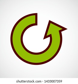 Cycle Arrow. Simple Vector Color Icon 