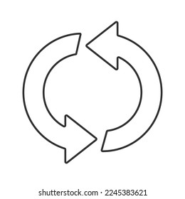 Cycle arrow  vector icon. Line sign for mobile concept and web design. Symbol, logo illustration. Vector graphics