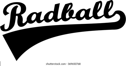 Cycle ball radball retro font