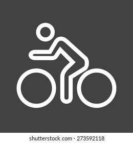 Cycle, bicycle, cyclist, cycling icon vector image. Can also be used for sports, fitness, recreation. Suitable for web apps, mobile apps and print media.