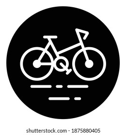Cycle Bike Flat Icon Isolated On White Background