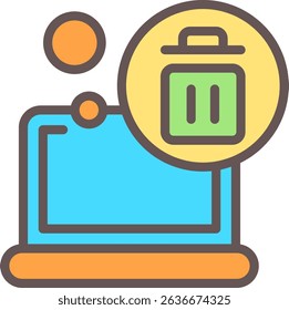Cycle Bin Filled Style Icon Design