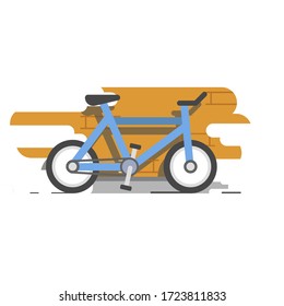 cycle blue vector with shadow
