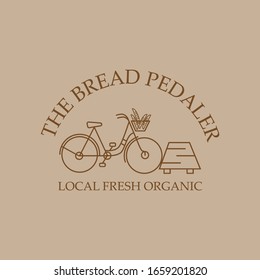 cycle bread local organic vector design graphic