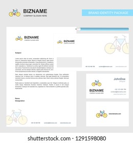 Cycle Business Letterhead, Envelope and visiting Card Design vector template