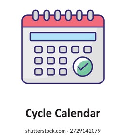 Cycle Calendar Vector Icon which can easily modify or edit

