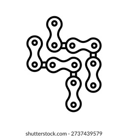 Cycle Chain Editable and fully layered vector icon