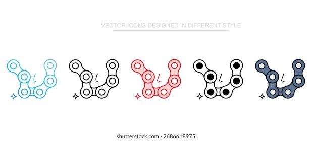 Diseño de icono de cadena de ciclo con fondo blanco