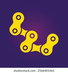 Cycle Chain trendy artwork beautiful abstract vector illustration colorful yellow design.eps