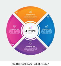 Cycle chart infographic for data presentation.