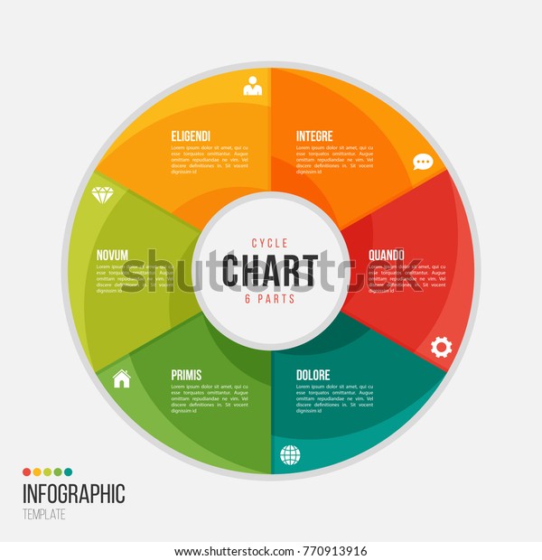 Cycle Chart Infographic Template With 6 Parts Options Steps For Presentations Advertising 0257