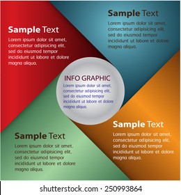 cycle colorful modern text box template for website computer graphic and internet, numbers. 