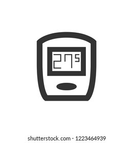 Cycle computer icon in thick outline style. Black and white monochrome vector illustration.