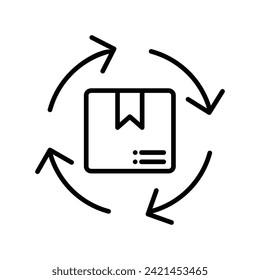 Zykluszählsymbol mit weißem Hintergrund, Vektorgrafik