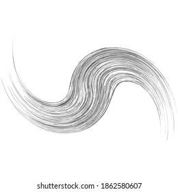 Cycle design element with contort, spin effect. Abstract swerve circlet spiral