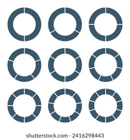 Cycle diagram pie chart set, infographic template