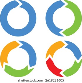 cycle diagrams set vector template