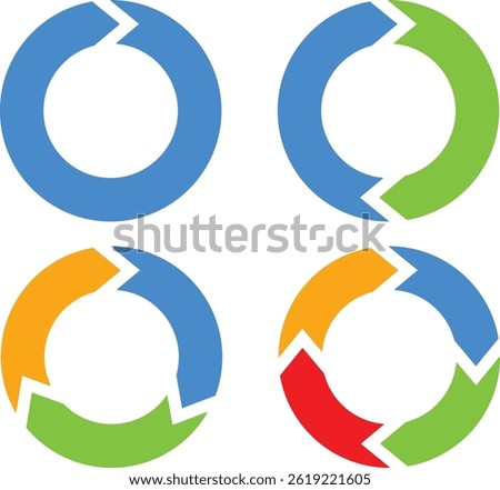 cycle diagrams set vector template