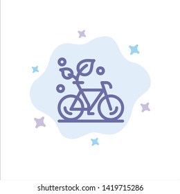 Cycle, Eco, Friendly, Plant, Environment Blue Icon on Abstract Cloud Background
