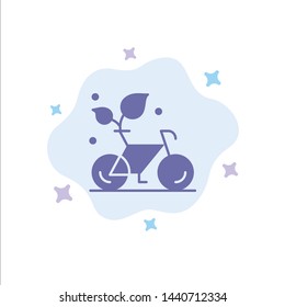 Cycle, Eco, Friendly, Plant, Environment Blue Icon on Abstract Cloud Background