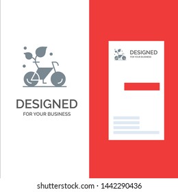 Cycle, Eco, Friendly, Plant, Environment Grey Logo Design and Business Card Template