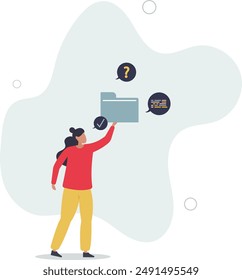 Zyklus der Rückmeldung und Kunde Review Control Prozess .Flat Design.Illustration mit Menschen.