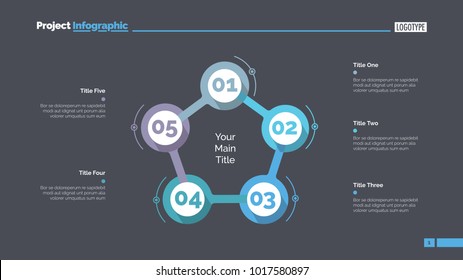 Cycle Flowchart Five Elements Slide Stock Vector (Royalty Free ...