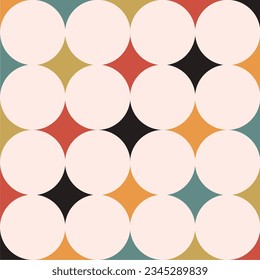 Cycle geometric object with riso print effect. Vector. Graphic element for fabric, textile, clothing, wrapping paper, wallpaper, poster. Graphic element. Perfect For your own decoration or design