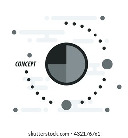 cycle graph concept  black color