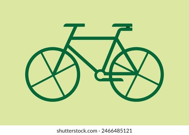 Cycle icon and background. Print drawing of a bicycle with a white bicycle on it.
