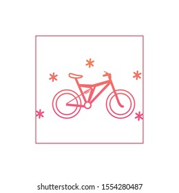 cycle icon design, Vehicle bicycle bike lifestyle sport and transportation theme Vector illustration