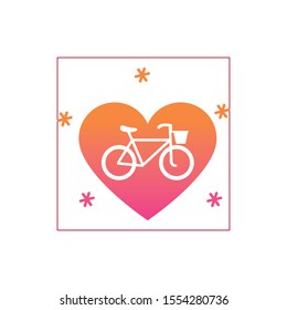 cycle icon design, Vehicle bicycle bike lifestyle sport and transportation theme Vector illustration