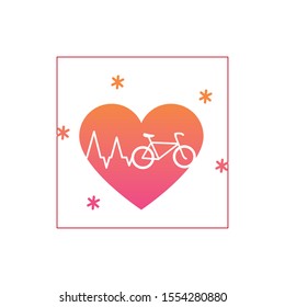 cycle icon design, Vehicle bicycle bike lifestyle sport and transportation theme Vector illustration