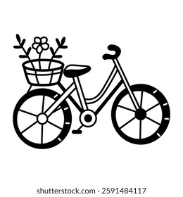 Cycle icon in hand drawn style 
