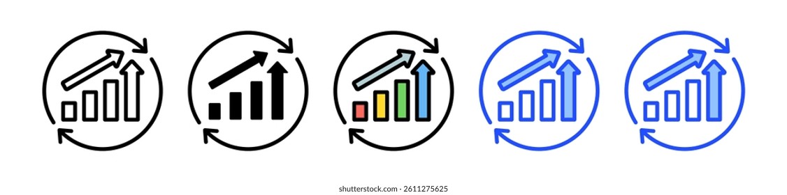 Cycle Icon Set With Multiple Style Collection