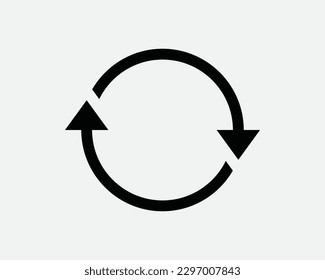 Cycle Icon Sign Symbol. Circle Round Refresh Repeat Rotation Motion Reset Recycle Spin Reuse Sync Graphic Artwork Illustration Clipart Vector Cricut