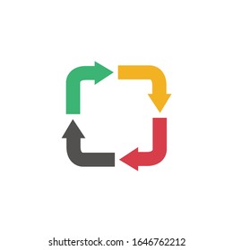 cycle icon. Simple element illustration from orientation concept. cycle editable symbol design on white background. Can be use for web and mobile. Stock vector.
