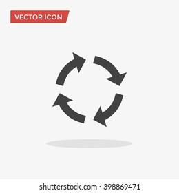 Cycle Icon in trendy flat style isolated on grey background. Process symbol for your web site design, logo, app, UI. Vector illustration, EPS10.