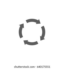 Cycle Icon in trendigem, flachem Stil einzeln auf weißem Hintergrund. Prämiensymbol für Ihr Webdesign, Logo, App, UI. Vektorgrafik, EPS10.