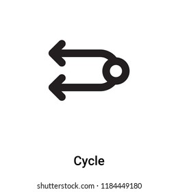 Cycle icon vector isolated on white background, logo concept of Cycle sign on transparent background, filled black symbol