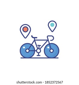 Icono de estilo relleno de ilustración de ciclo. Archivo EPS 10
