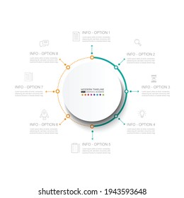 Cycle  Infographic Business Web design  template Timeline business planning process with options, steps. Vector illustration. use for presentation and web design organization with Gradient colors